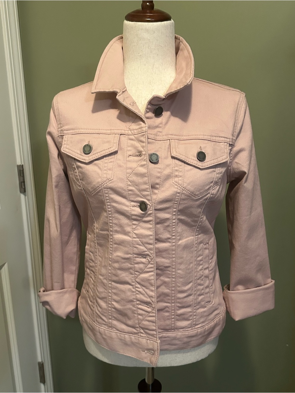 Market & Spruce Light Pink Denim Jacket